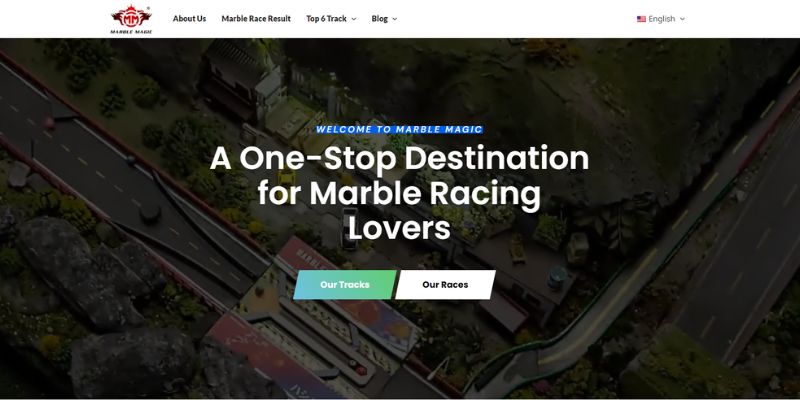 An image of Marble Magic is a place for watching marble racing and finding information for your kids.