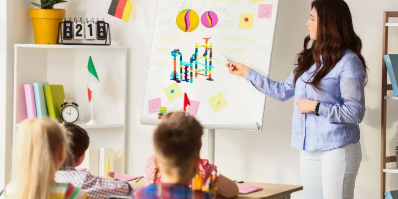 An image of Marble runs for homeschooling offer a dynamic way to engage students in STEM concepts