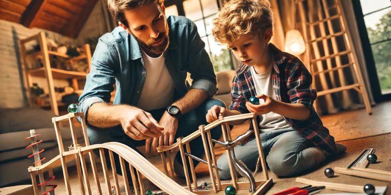 An image of Numerous benefits of marble runs for homeschooling