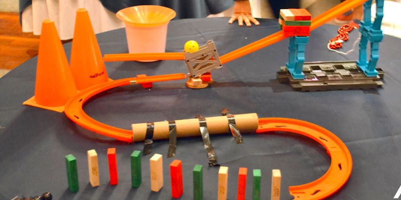 An image of The Rube Goldberg marble run challenges