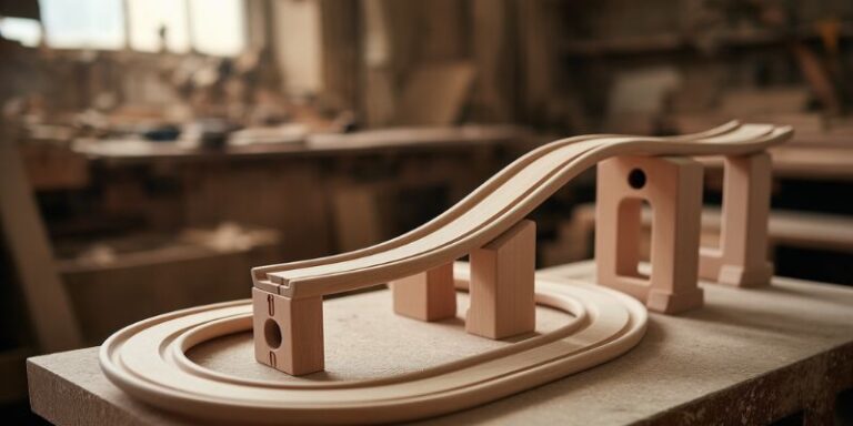 An image of Wooden marble run materials