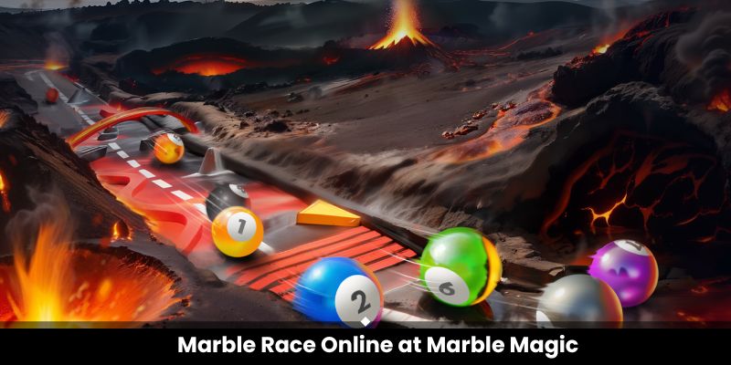 An image of Marble race online at marble magic