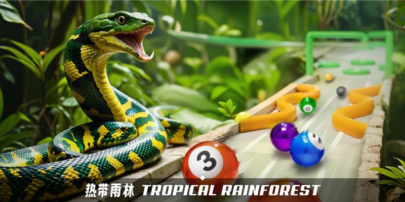 An image of Marble race online through Amazon rainforest with Marble Magic