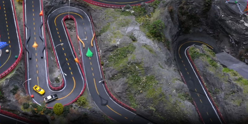 An image of The car blocker layout at Mountain Classic track