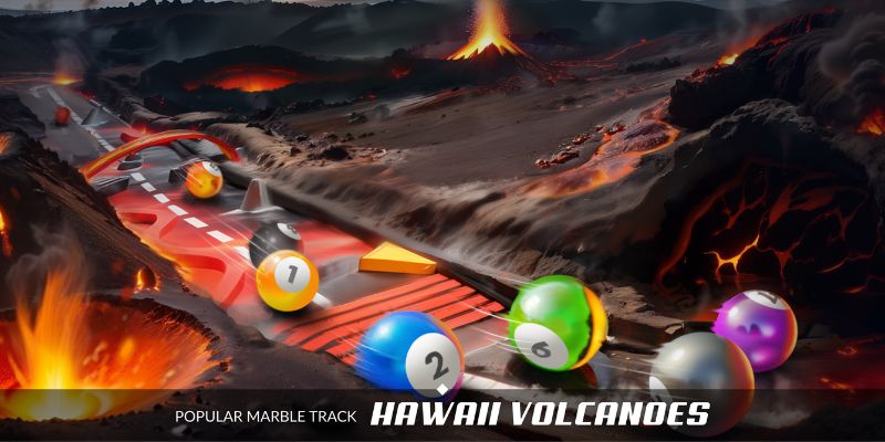 An image of uique marble racing track