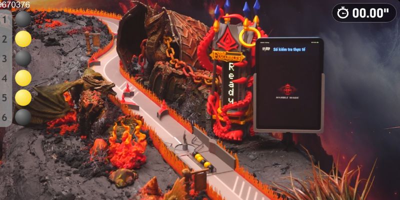 An image of track C fiery pits starting point