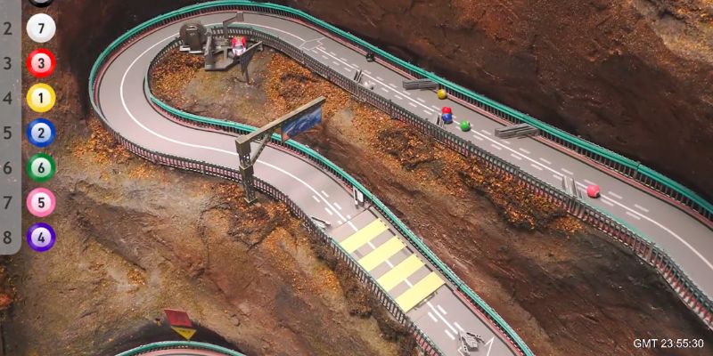 An image of Track H lemans second major turns