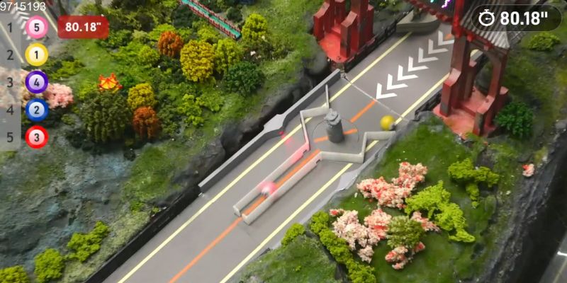 An image of Track K chinese stone forest finish line